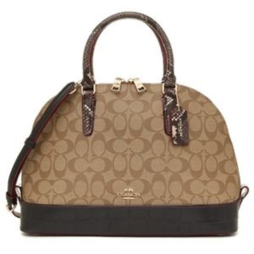 Coach Signature with Eotic Mix Sierra Satchel Bag - Picture 3 of 10